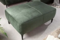 Design Hocker MARRAKESCH 110cm flaschengrün Samt mit Ziersteppung
