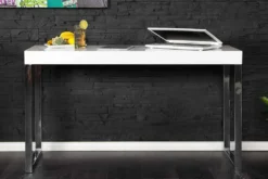 Design Konsole WHITE DESK 120cm weiß Hochglanz Bürotisch