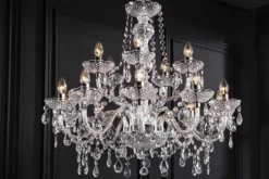 Design Kronleuchter CRYSTAL XL 80cm klar Acryl 15-armig Lüster