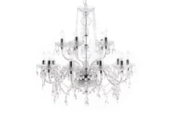 Design Kronleuchter CRYSTAL XL 80cm klar Acryl 15-armig Lüster