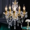 Design Kronleuchter DIAMONDS S 40cm gold Acryl 5-armig Barock Design