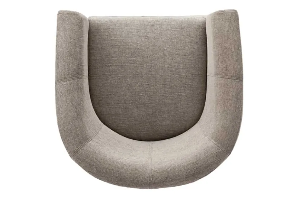 Design Lounge Sessel HEMINGWAY taupe Strukturstoff mit Armlehnen Cocktailsessel