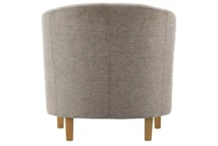 Design Lounge Sessel HEMINGWAY taupe Strukturstoff mit Armlehnen Cocktailsessel