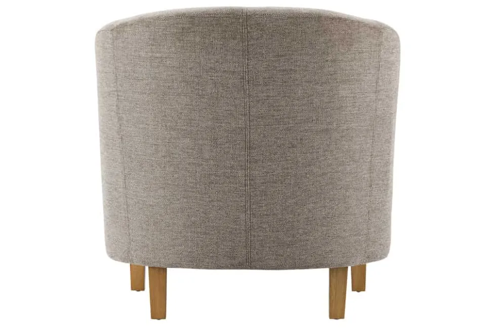 Design Lounge Sessel HEMINGWAY taupe Strukturstoff mit Armlehnen Cocktailsessel