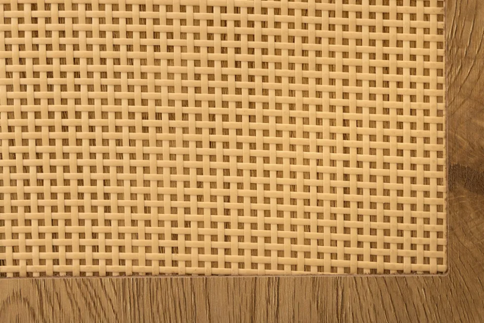 Design Nachttisch VIENNA 60cm natur Rattan Geflecht Beistelltisch mit Stauraum