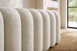 Design Polsterbank VOGUE 95cm beige Bouclé Bettbank
