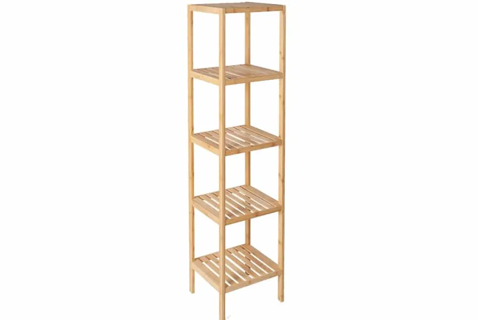 Design Regal LAGOON SPA 145cm Bambusholz vier Fächer Badregal