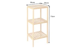 Design Regal LAGOON SPA 80cm Bambusholz zwei Fächer Badregal