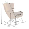Design Schaukelstuhl SCANDINAVIA SWING senfgelb Samt Sessel