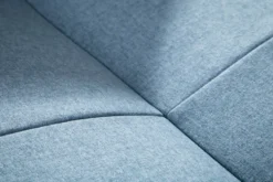 Design Schlafsofa DIVANI 220cm hellblau Strukturstoff Scandinavian 3-Sitzer mit Bettfunktion