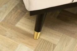 Design Schlafsofa PETIT BEAUTÉ 180cm champagner beige Samt 3-Sitzer