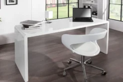 Design Schreibtisch FAST TRADE 160cm weiß Hochglanz Computertisch