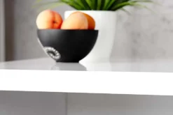 Design Schreibtisch FAST TRADE 140cm weiß Hochglanz Bürotisch