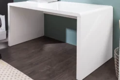 Design Schreibtisch FAST TRADE 120cm weiß Hochglanz Bürotisch
