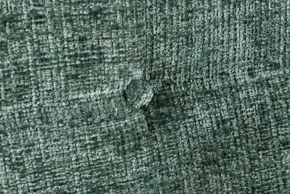 Design Sessel SCANDINAVIA grün Chenille Cremona schwarz Metall mit Armlehne