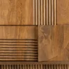 Design Sideboard ART DECO 170cm braun smoked Mangoholz massiv 3D-Front