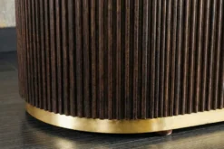 Design Sideboard GATSBY 170cm braun gold Mangoholz weiße Marmorplatte