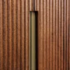 Design Sideboard GATSBY 160cm braun gold Mangoholz Marmor Metallgestell