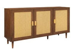 Design Sideboard VIENNA 120cm braun Wiener Geflecht Kommode