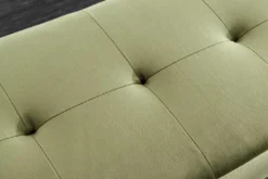 Design Sitzbank BOUTIQUE 100cm grün Samt schwarze Metallbeine
