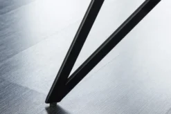 Design Sitzbank EUPHORIA 160cm champagner greige Samt Hairpin Legs Metallbeine Armlehnen
