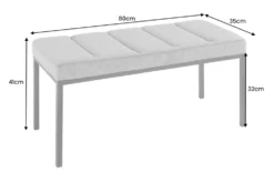Design Sitzbank PETIT BEAUTÉ 80cm grün Cord schwarzes Gestell
