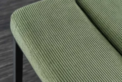 Design Sitzbank PETIT BEAUTÉ 80cm grün Cord schwarzes Gestell