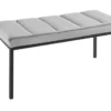 Design Sitzbank PETIT BEAUTÉ 80cm grau Samt schwarzes Gestell