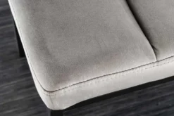 Design Sitzbank PETIT BEAUTÉ 80cm grau Samt schwarzes Gestell