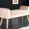 Design Sitzbank SCARLETT 90cm beige coffee Samt