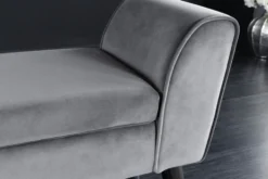 Design Sitzbank SCARLETT 90cm grau silber Samt