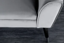 Design Sitzbank SCARLETT 90cm grau silber Samt