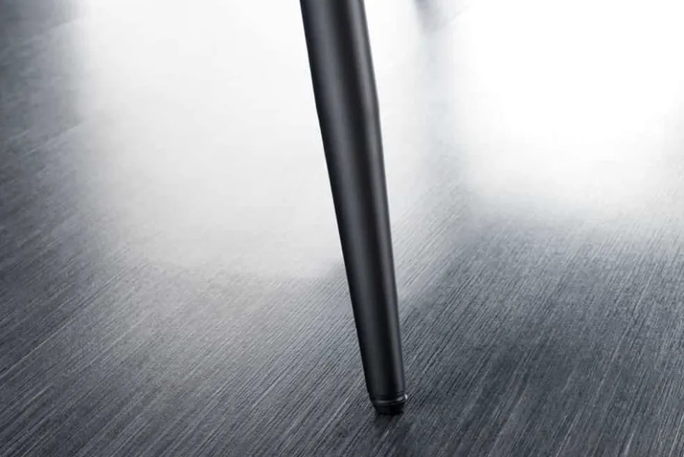 Design Sitzbank TURIN 160cm silbergrau Samt schwarz Metall Armlehne