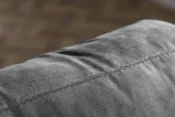 Design 3-Sitzer Sofa COZY VELVET 220cm grau Samt Federkern Lounge