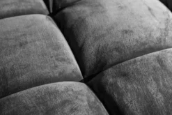 Design 3-Sitzer Sofa COZY VELVET 220cm grau Samt Federkern Lounge