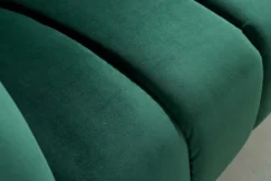 Design 2-Sitzer Sofa NOBLESSE 165cm smaragdgrün Samt Federkern goldene Metallfüße