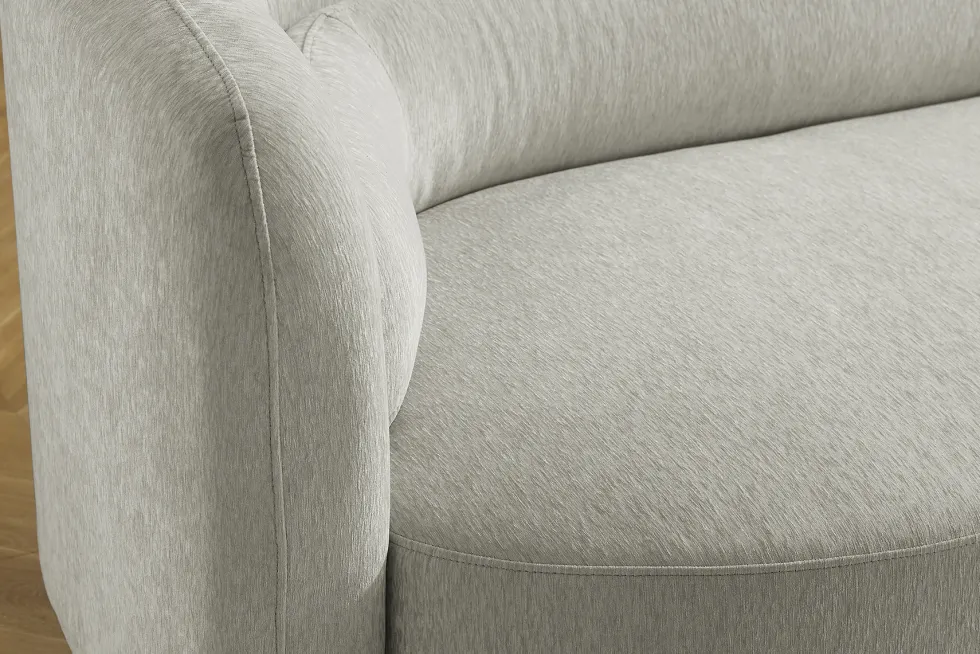 Design Sofa GATSBY 230cm greige Chenille Federkern 3-Sitzer Couch Rundum-Bezug