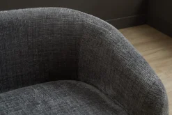Design Sofa VOGUE 200cm grau Chenille Cremona 3-Sitzer Couch mit Nosagfederung