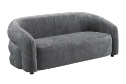 Design Sofa VOGUE 200cm grau Chenille Cremona 3-Sitzer Couch mit Nosagfederung