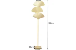 Design Stehlampe GINKGO 160cm gold Metall