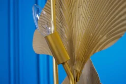 Design Stehlampe GINKGO 160cm gold Metall