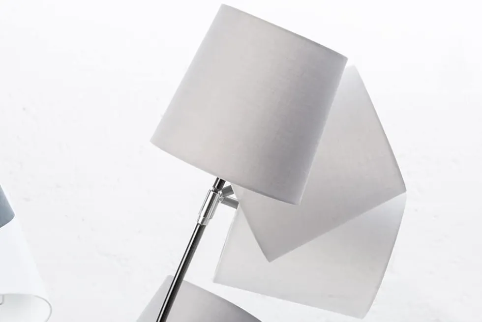 Design Stehlampe LEVELS 176cm schwarz grau mit 5 Leinenschirmen