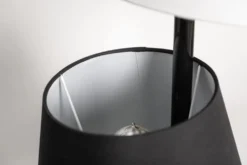 Design Stehlampe LEVELS 163cm schwarz grau mit 3 Leinenschirmen