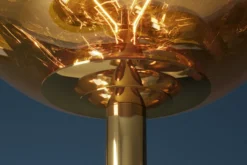 Design Stehlampe LIQUID DIAMOND 170cm gold Glas Stahl sieben Schirme Kugelleuchte