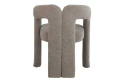 Design Stuhl ARCH greige Chenille mit Armlehne Rundum-Bezug
