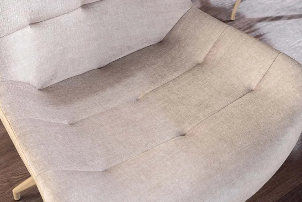 Design Stuhl DIVANI champagner beige Samt Metallgestell