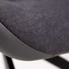 Design Stuhl DIVANI dunkelgrau Metallgestell schwarz im Retro Stil