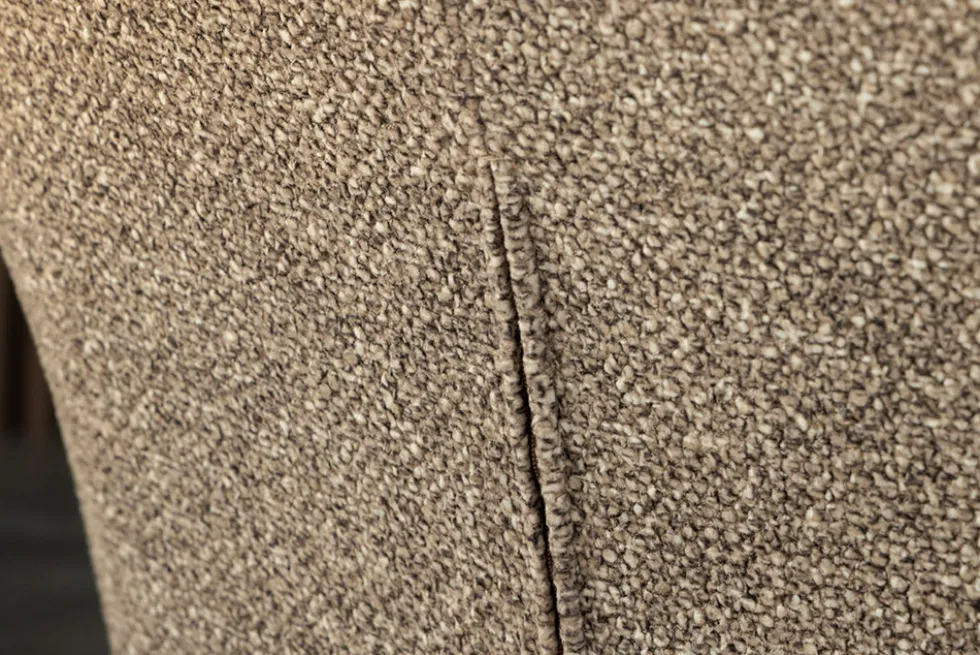 Design Stuhl LIVORNO taupe Strukturstoff schwarz Massivholz drehbar Auto-Return-Funktion