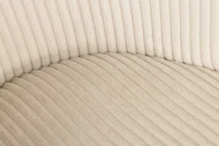 Design Stuhl LYON beige Cord schwarze Metallbeine