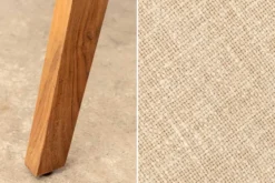 Design Stuhl MAMMUT beige natur massives Akazienholz honey finish